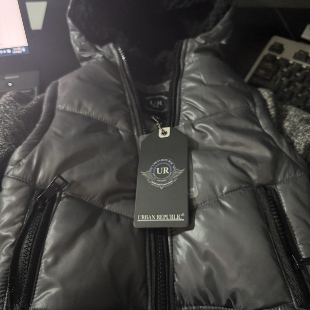 Urban Republic Unisex 18M Size Charcoal Puffer Jacket New With Tags